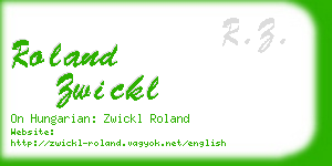 roland zwickl business card